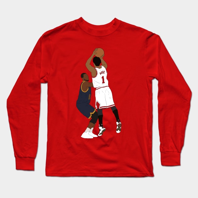 Derrick Rose Game Winner Long Sleeve T-Shirt by rattraptees